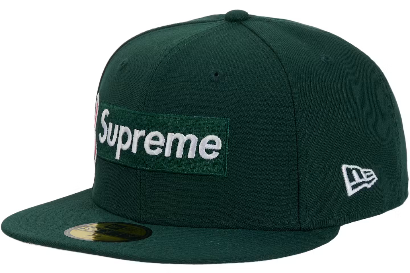 Supreme x New Era Breast Cancer Awareness Box Logo Fitted Hat Green