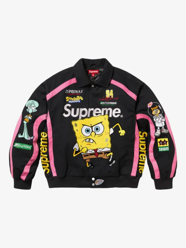 Supreme x SpongeBob SquarePants Jeff Hamilton racing jacket