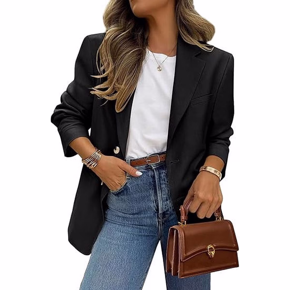 Women's Fitted Lightweight Business Casual Blazer