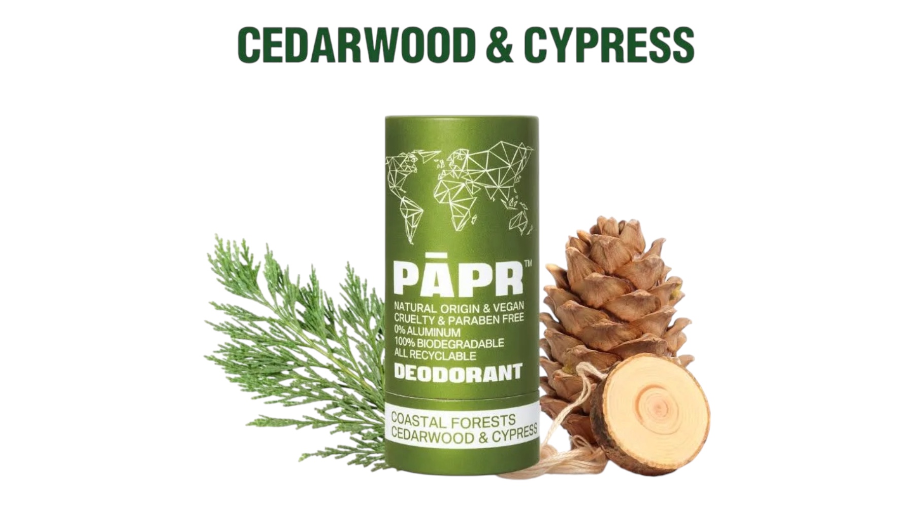 All Natural Deodorant in Zero Waste Paper Packaging