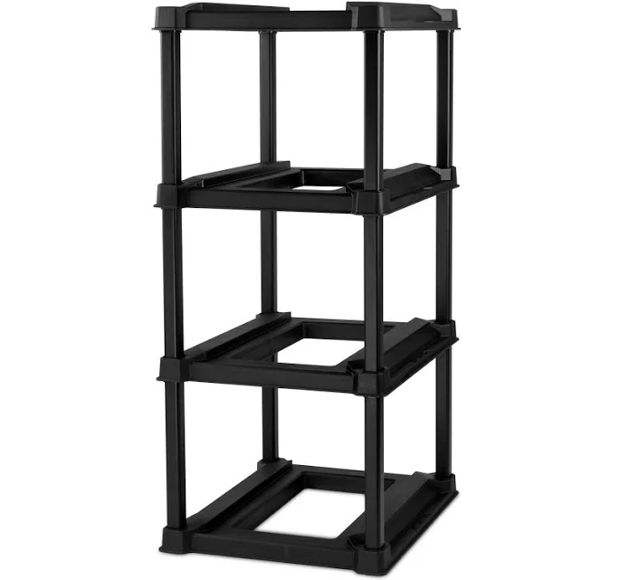 Sterilite 4 Tier Heavy-Duty Storage Tote Rack