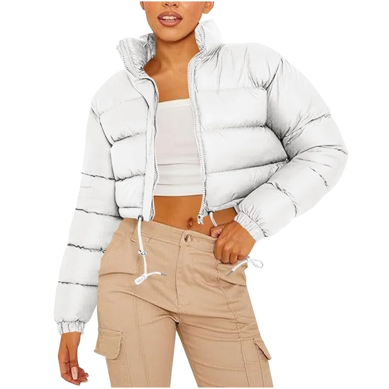 Purcolt Women's Cropped Puffer Jacket