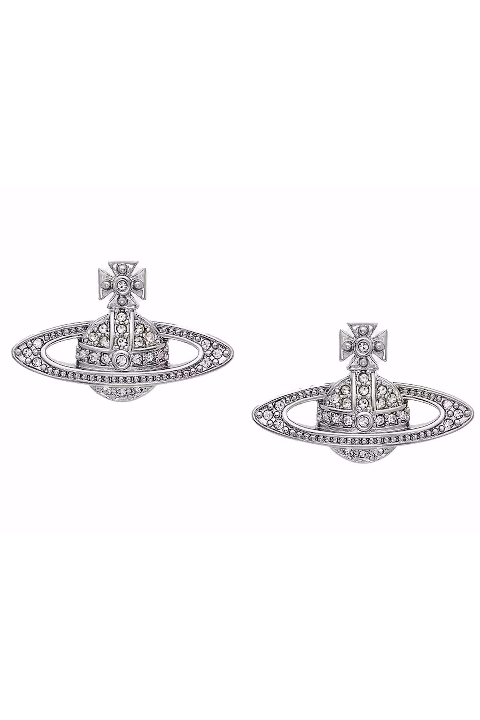 Vivienne Westwood Mini Bas Relief Earrings Silver