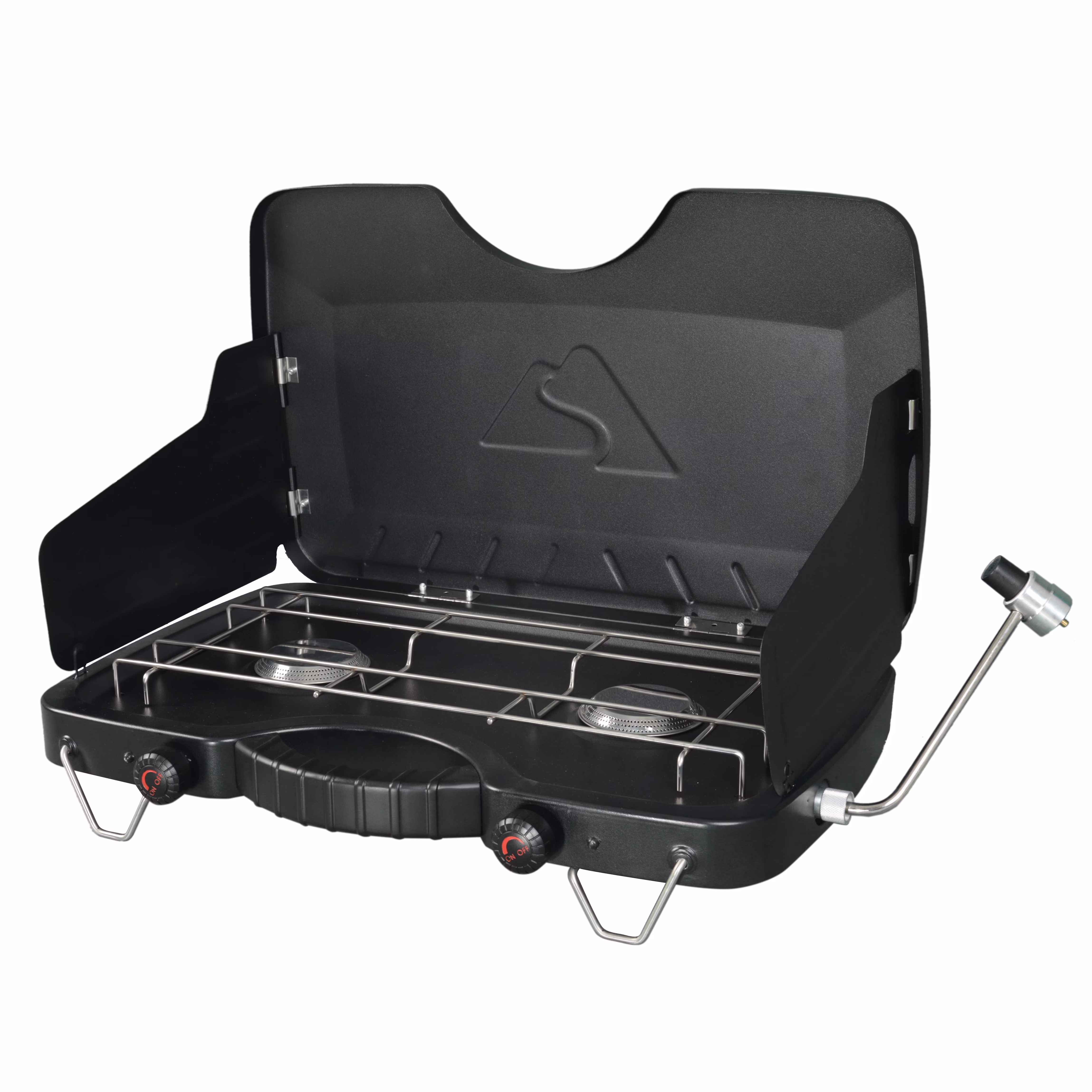 Ozark Trail 2-Burner Propane Gas Camping Stove, Black