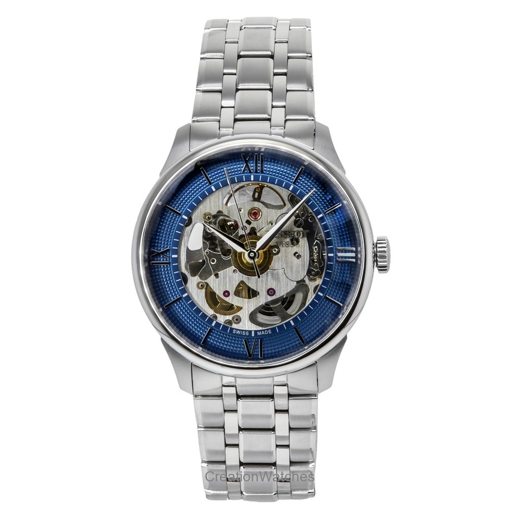 Tissot Chemin Des Tourelles Stainless Steel Blue Skeleton Dial Automatic T139.836.11.048.00 Men's Watch