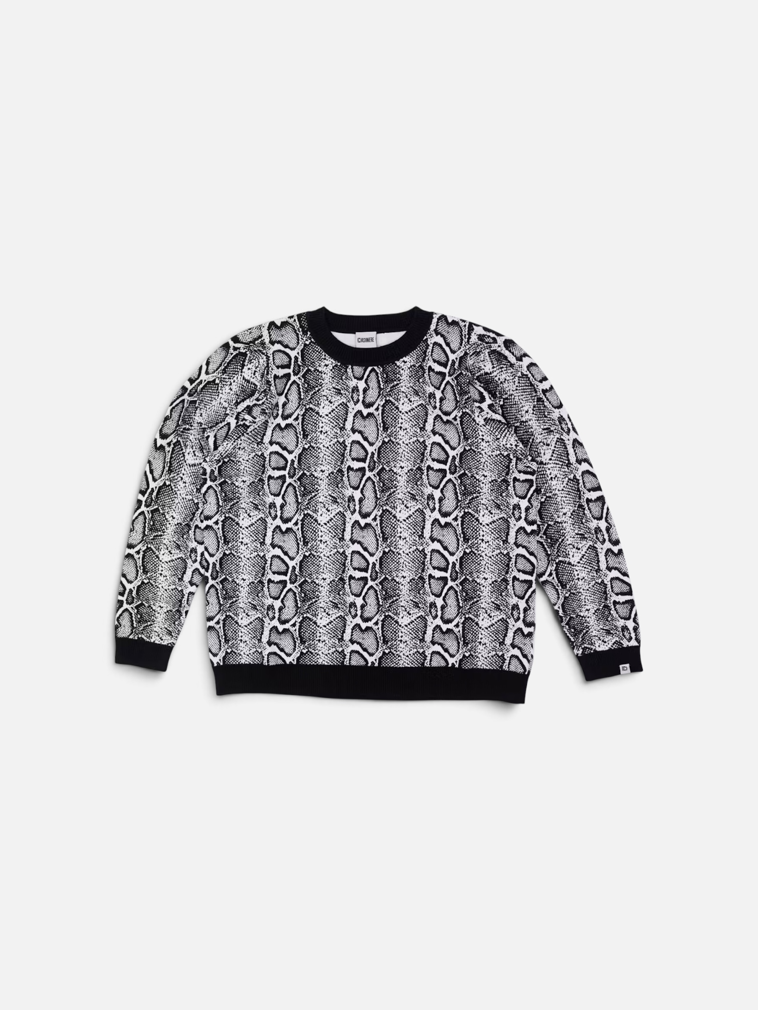 Cashmere Sound Python Sweater Black/White