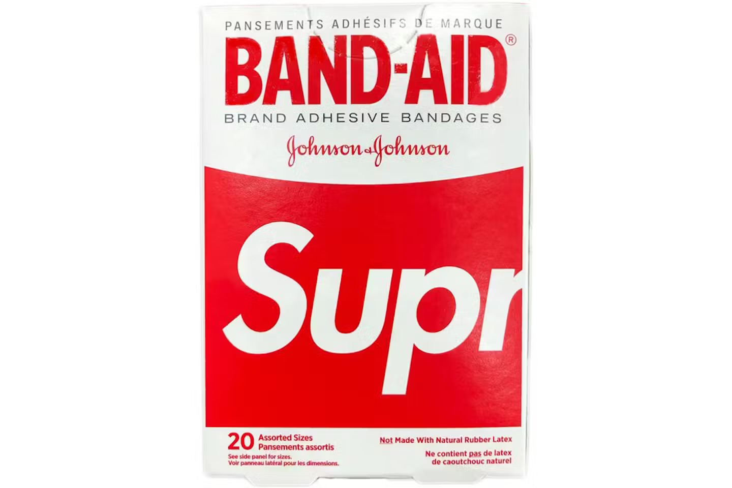 Supreme x Band Aid Adhesive Bandages (Box of 20) Red