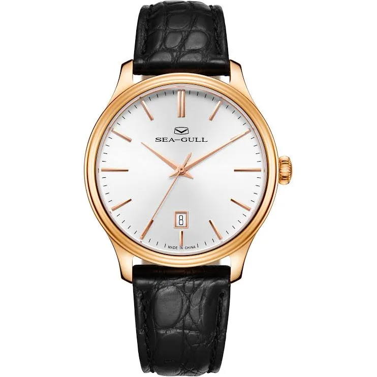 Seagull 18K Gold Case Calendar Automatic Dress Watch 1061