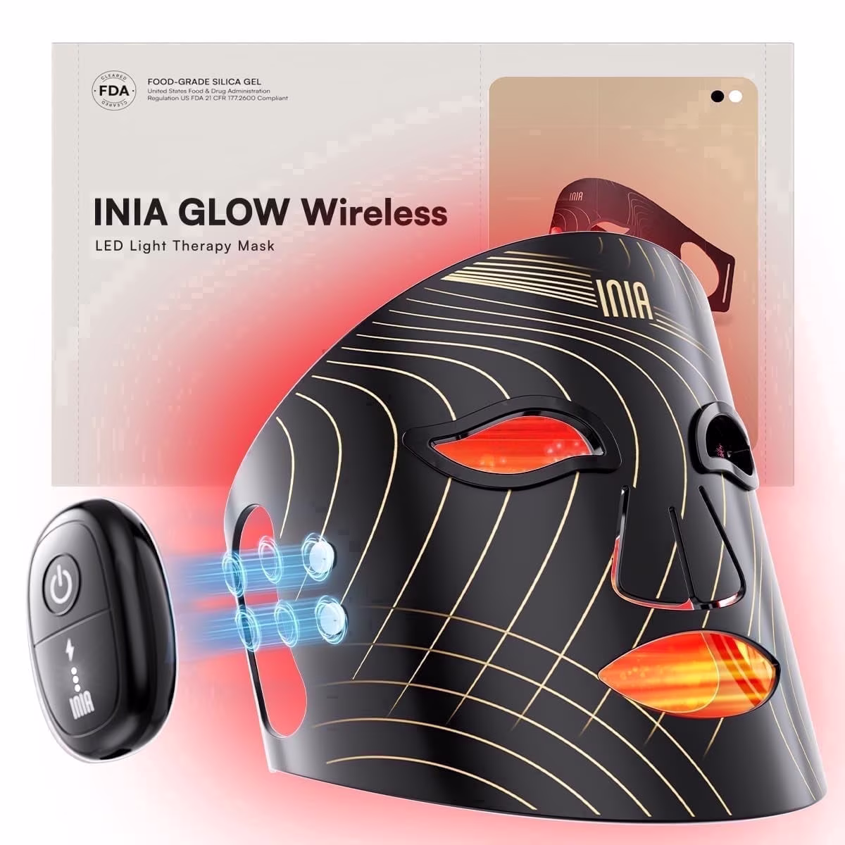 INIA Wireless Red Light & Near-Infrared LED Face Mask