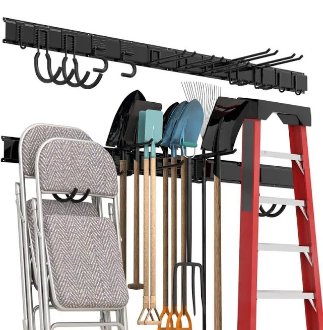 68 in. Steel Garage Tool Storage Wall Rack (600 lbs Capacity)