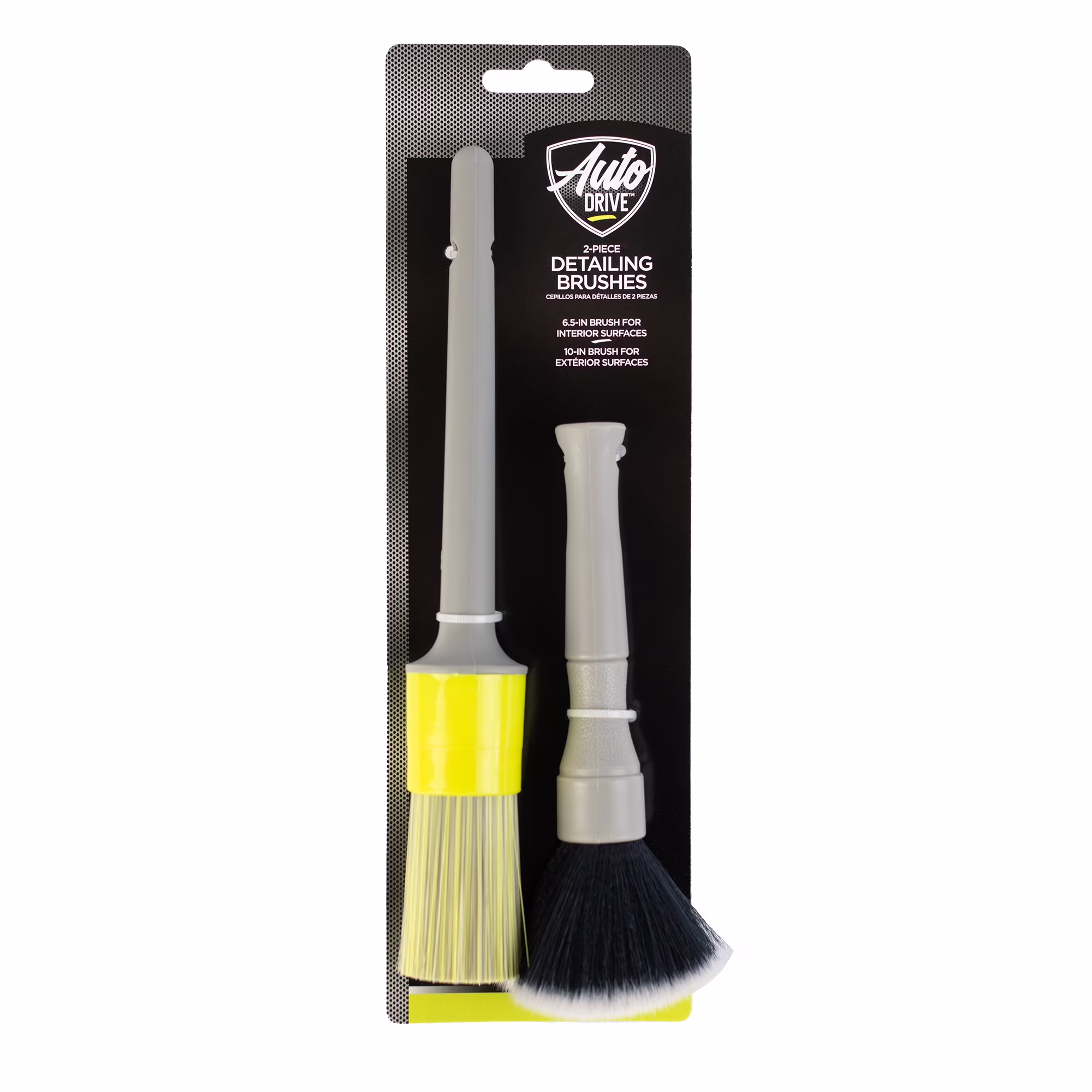 Auto Drive Interior & Exterior Car Detailing Brush Set, 2 Pieces