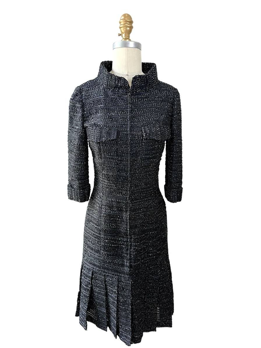 Chanel Runway Black & Silver Tweed Dress (Fall 2016 Look 80) - NWT FR 34