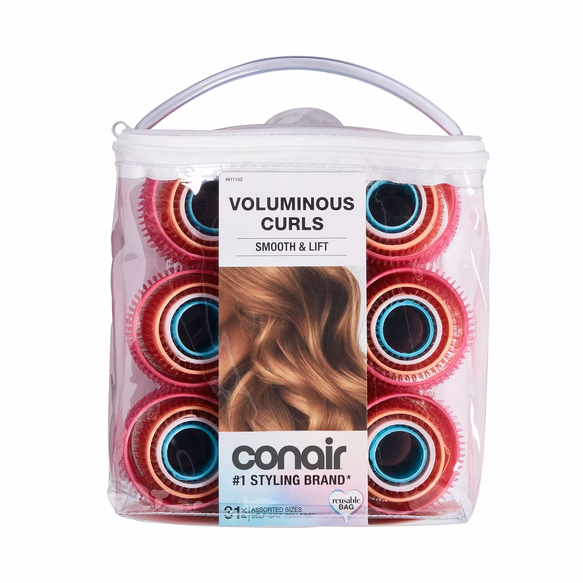 Conair Self-Grip Velcro Hair Rollers, 31-Pack (5 Sizes)
