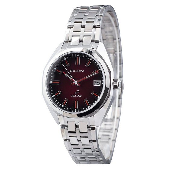 Bulova Classic Precisionist Jet Star Stainless Steel Red Dial Quartz 96B401 Men's Watch