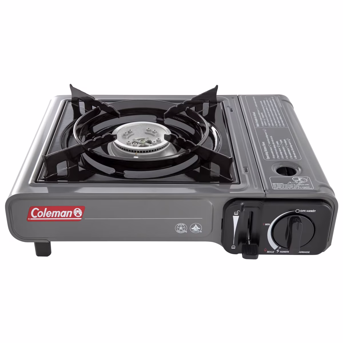 Coleman Tabletop Portable Butane Gas Camping Stove, 1 Burner, Gray