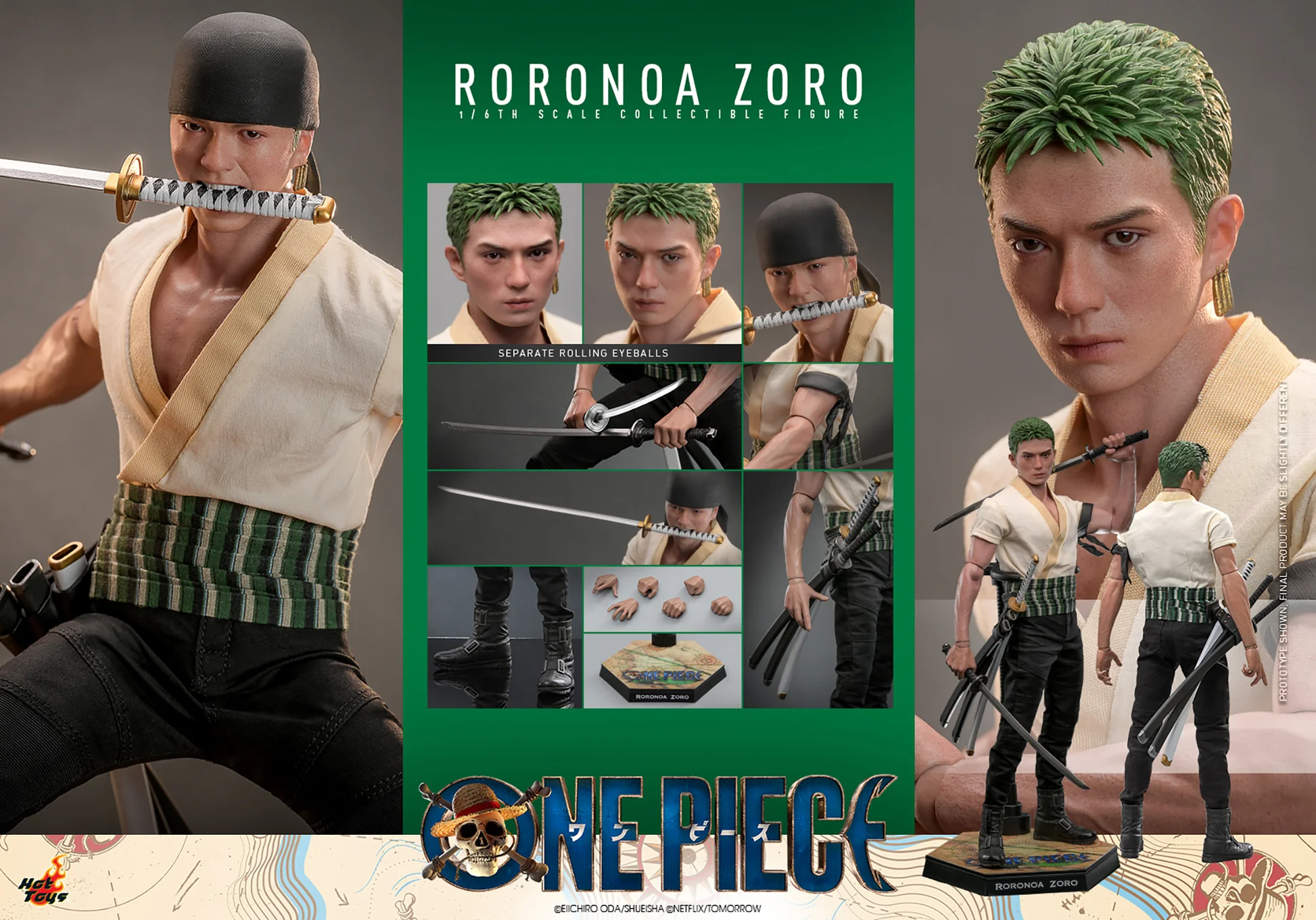 Hot Toys One Piece Roronoa Zoro 1/6 Scale Figure