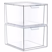Sorbus Stackable Clear Acrylic Storage Drawers, Set of 2