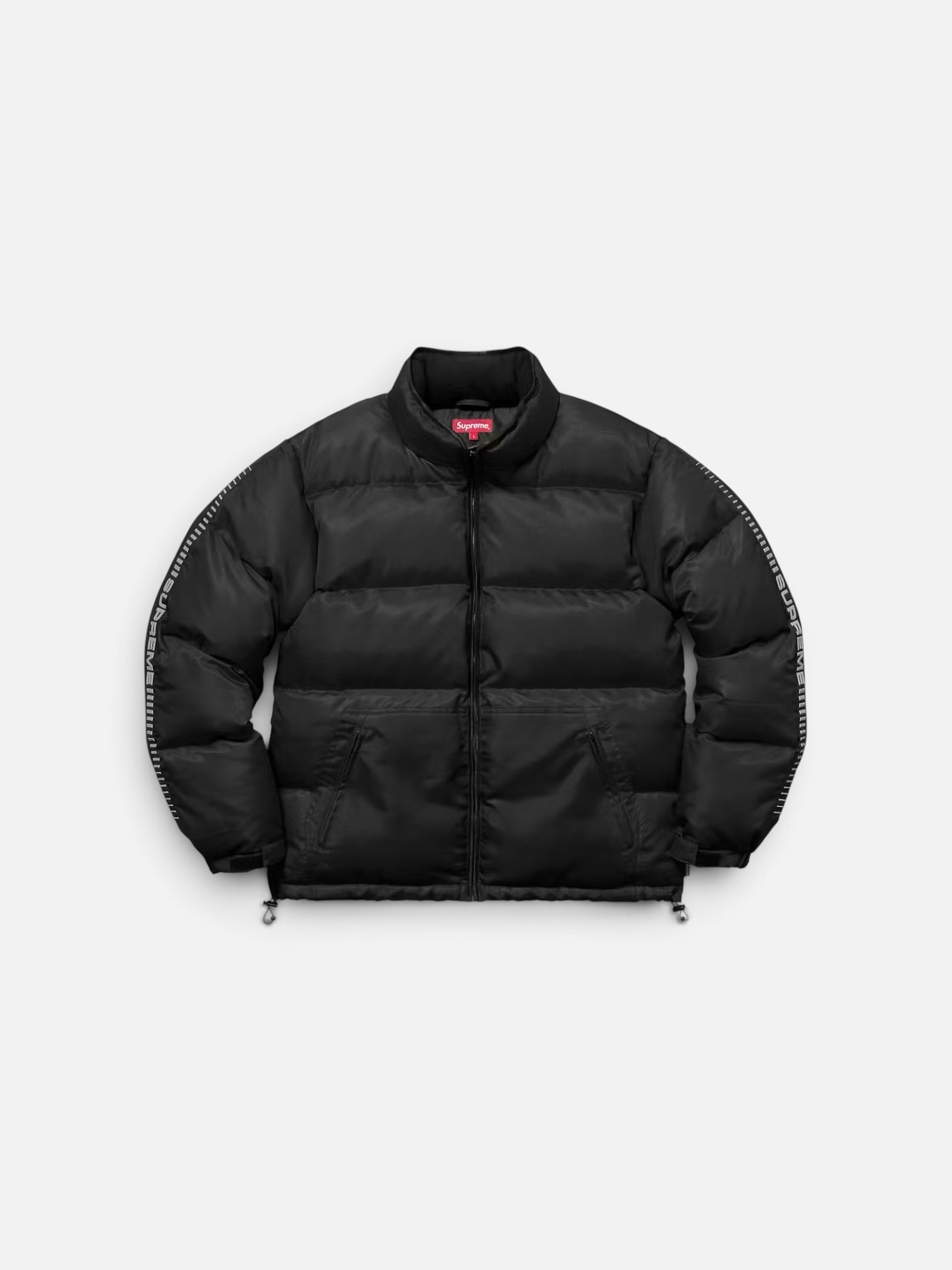 Supreme 2017 Reflective Sleeve Logo Puffer Coat - Black (Men's M)