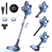 PrettyCare W200 Cordless Stick Vacuum Cleaner - 38KPa Suction & 50-Min Runtime
