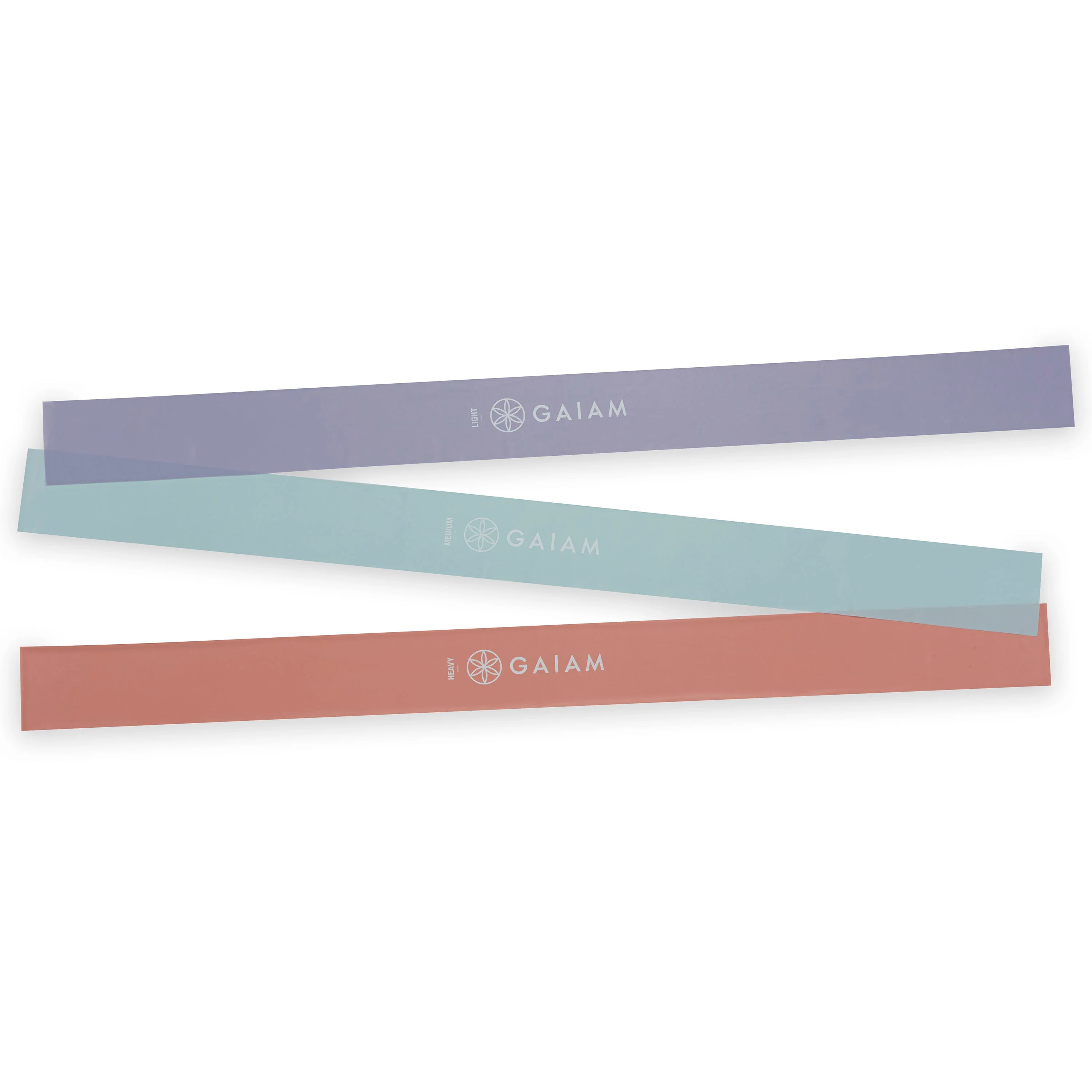 Gaiam Flat Band Kit - Rubber Resistance Bands Set (Multicolor)